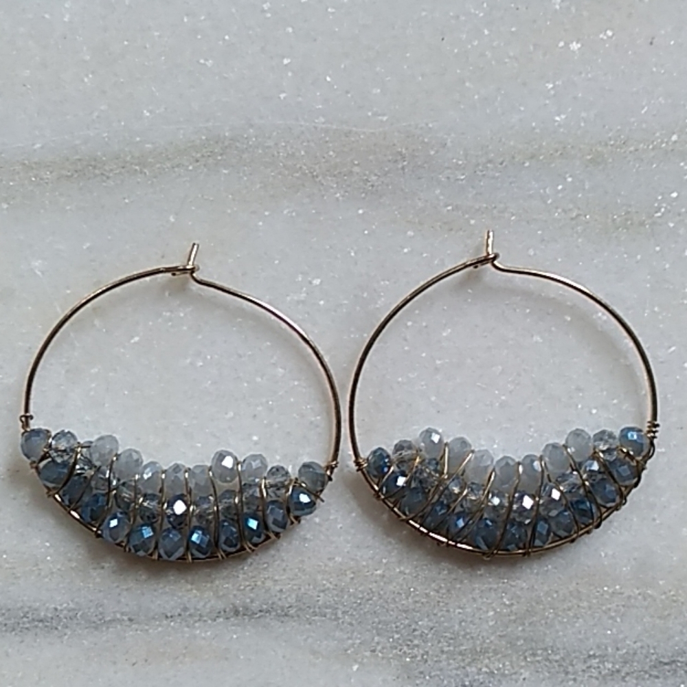 Beaded Hoop Earrings